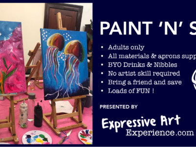 Expressive Art PAINT n SIP – July 9th