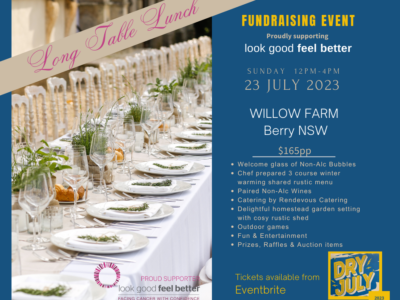 Dry July Fundraiser – Long Table Lunch